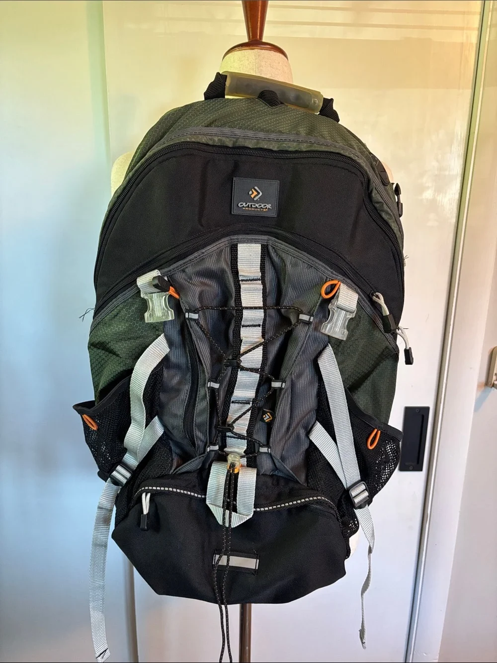 Outdoor Gear Green & Black Technical Backpack